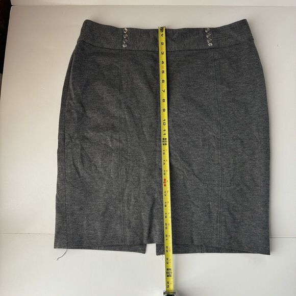 White House Black Market Gray Lined Skirt Size 12 - Picture 6 of 12